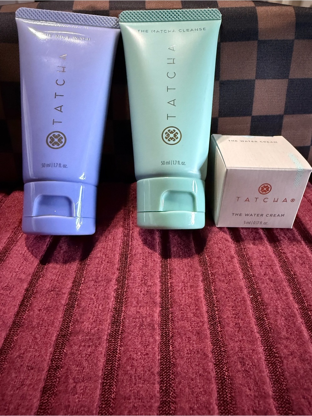 Tatcha The Rice Wash, The Matcha Cleanse and The Water Cream
